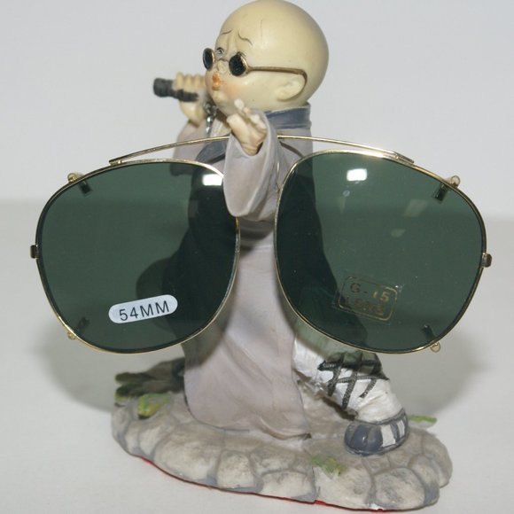 (NWT) Vintage 90's Small Square Shape Nickel Silver Clip-On (54mm) (S.Gold) - Picture 1 of 3